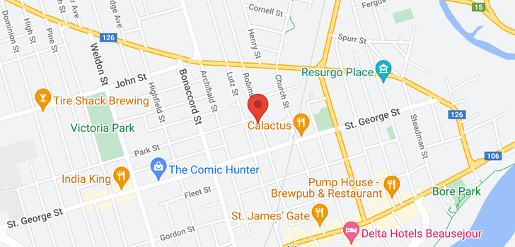 map of 310-314 Robinson ST